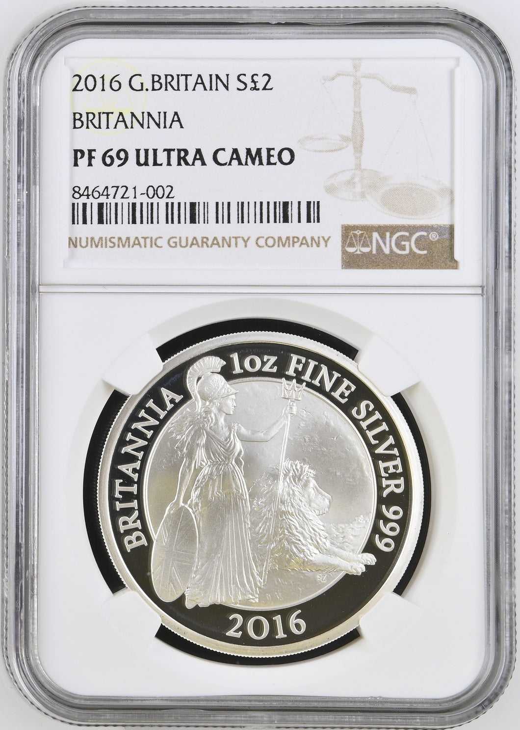 2016 SILVER PROOF BRITANNIA PF 69 ULTRA CAMEO - NGC SILVER COINS - Cambridgeshire Coins