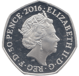 2016 SILVER PROOF COLOURED 50 P JEMIMA PUDDLEDUCK - 50P Silver Proof - Cambridgeshire Coins