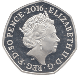 2016 SILVER PROOF COLOURED 50 P MRS TIGGY WINKLE - 50P Silver Proof - Cambridgeshire Coins