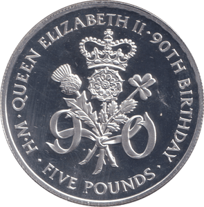 2016 SILVER PROOF FIVE POUNDS QUEEN ELIZABETH 90TH BIRTHDAY - £5 Silver Proof - Cambridgeshire Coins
