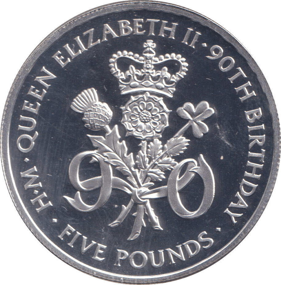 2016 SILVER PROOF FIVE POUNDS QUEEN ELIZABETH 90TH BIRTHDAY - £5 Silver Proof - Cambridgeshire Coins