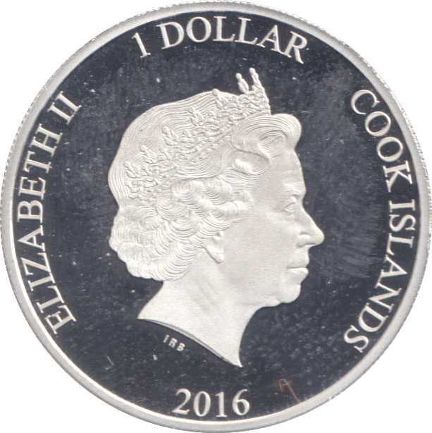 2016 SILVER PROOF ONE DOLLAR COOK ISLANDS - SILVER WORLD COINS - Cambridgeshire Coins