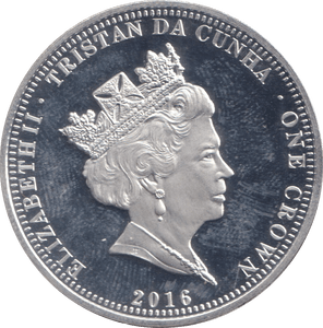 2016 SILVER PROOF ONE POUND TRISTAN DA CUNHA - SILVER WORLD COINS - Cambridgeshire Coins