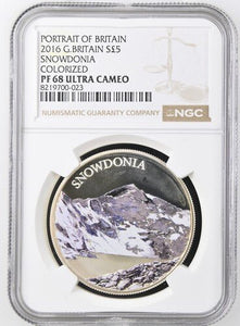 2016 SILVER PROOF PORTRAIT OF SNOWDONIA ( NGC ) PF 68 ULTRA CAMEO - NGC SILVER COINS - Cambridgeshire Coins