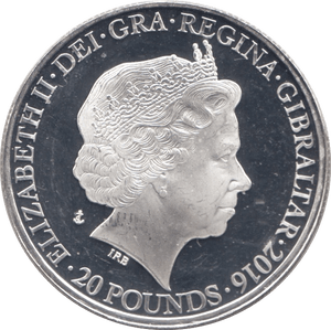 2016 SILVER PROOF TWENTY POUNDS GIBRALTAR - SILVER WORLD COINS - Cambridgeshire Coins