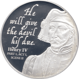 2016 SILVER PROOF TWO DOLLARS COOK ISLANDS HENRY IV - SILVER WORLD COINS - Cambridgeshire Coins