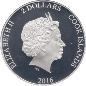 2016 SILVER PROOF TWO DOLLARS COOK ISLANDS HENRY VIII - SILVER WORLD COINS - Cambridgeshire Coins