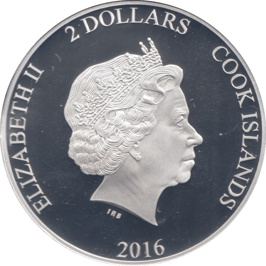 2016 SILVER PROOF TWO DOLLARS COOK ISLANDS HENRY VIII - SILVER WORLD COINS - Cambridgeshire Coins