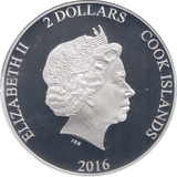2016 SILVER PROOF TWO DOLLARS COOK ISLANDS HENRY VIII - SILVER WORLD COINS - Cambridgeshire Coins