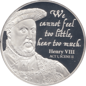 2016 SILVER PROOF TWO DOLLARS COOK ISLANDS HENRY VIII - SILVER WORLD COINS - Cambridgeshire Coins