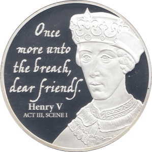 2016 SILVER PROOF TWO DOLLARS COOK ISLANDS HENRY V - SILVER WORLD COINS - Cambridgeshire Coins