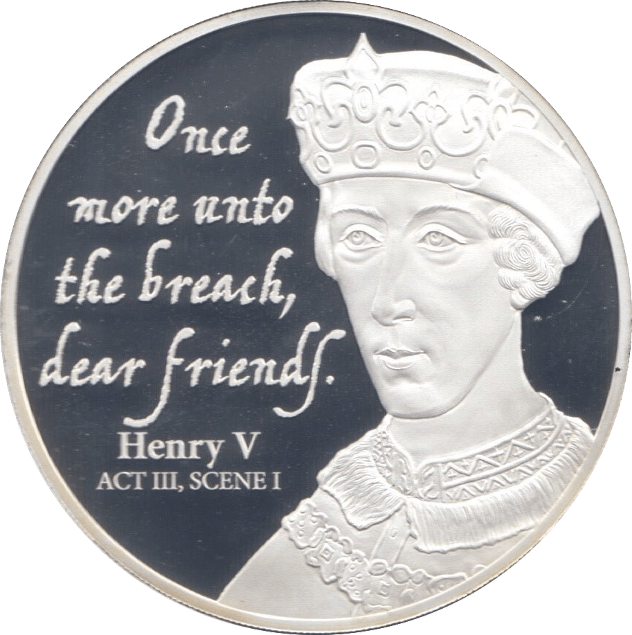 2016 SILVER PROOF TWO DOLLARS COOK ISLANDS HENRY V - SILVER WORLD COINS - Cambridgeshire Coins