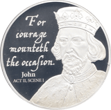 2016 SILVER PROOF TWO DOLLARS COOK ISLANDS JOHN - SILVER WORLD COINS - Cambridgeshire Coins