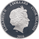 2016 SILVER PROOF TWO DOLLARS COOK ISLANDS MACBETH - SILVER WORLD COINS - Cambridgeshire Coins