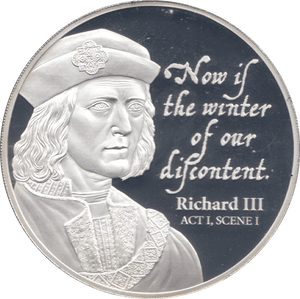 2016 SILVER PROOF TWO DOLLARS COOK ISLANDS RICHARD III - SILVER WORLD COINS - Cambridgeshire Coins