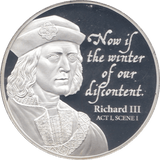 2016 SILVER PROOF TWO DOLLARS COOK ISLANDS RICHARD III - SILVER WORLD COINS - Cambridgeshire Coins