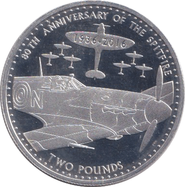 2016 SILVER PROOF TWO POUND COIN SPITFIRE 80TH ANNIVERSARY - £2 Silver Proof - Cambridgeshire Coins