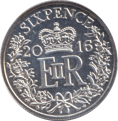 2016 SILVER SIXPENCE ( BU ) - SILVER WORLD COINS - Cambridgeshire Coins