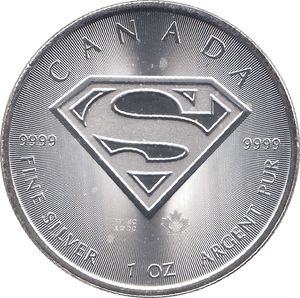 2016 SILVER SUPERMAN FIVE DOLLARS CANADA - SILVER 1 oz COINS - Cambridgeshire Coins