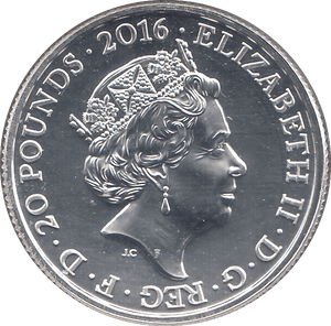 2016 SILVER TWENTY POUND ( BU ) - SILVER WORLD COINS - Cambridgeshire Coins
