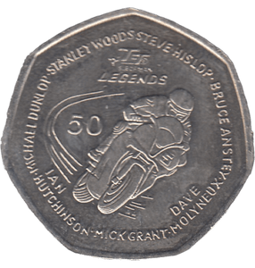 2016 TT LEGENDS 50P ISLE OF MAN REF-2 - 50P REGIONAL ISSUES - Cambridgeshire Coins