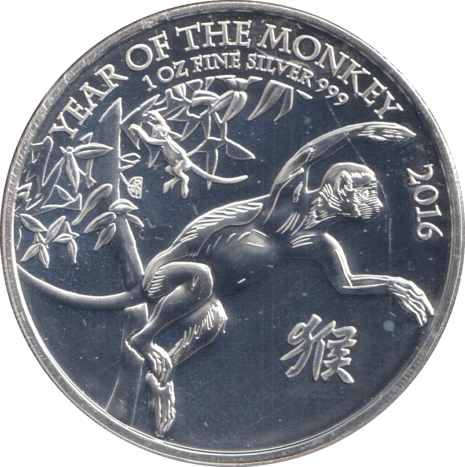 2016 TWO POUNDS SILVER PROOF YEAR OF THE MONKEY - SILVER WORLD COINS - Cambridgeshire Coins
