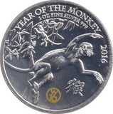 2016 TWO POUNDS SILVER PROOF YEAR OF THE MONKEY - WORLD COINS - Cambridgeshire Coins