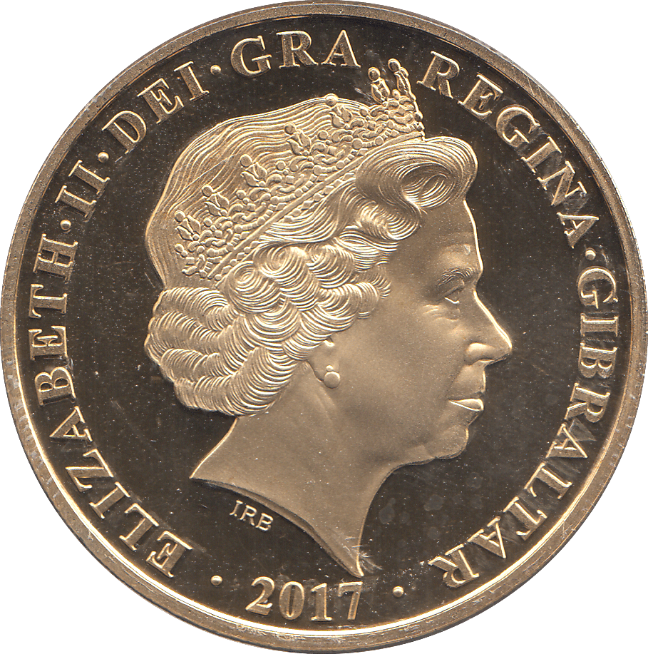 2017 1 CROWN QUEEN ELIZABETH GIBRALTAR ( BU ) - CROWN - Cambridgeshire Coins