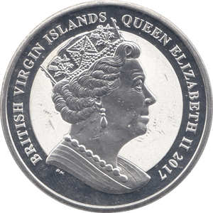 2017 1OZ BRITISH VIRGIN ISLANDS .999 SILVER COIN BU - SILVER WORLD COINS - Cambridgeshire Coins