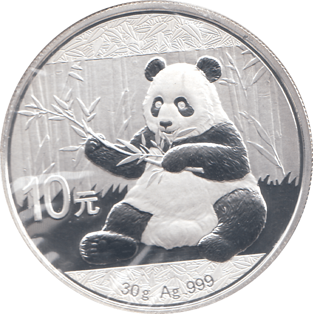 2017 1OZ CHINESE PANDA 10 YUEN .999 SILVER COIN PROOF - SILVER WORLD COINS - Cambridgeshire Coins