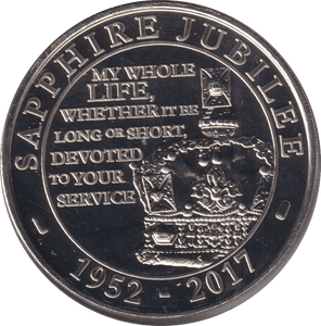 2017 £5 SAPPHIRE JUBILEE - WORLD COINS - Cambridgeshire Coins