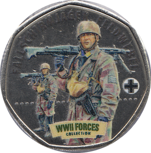 2017 50 P SHAPED FALLSCHIRMJAGER FELDWEBEL - WORLD COINS - Cambridgeshire Coins
