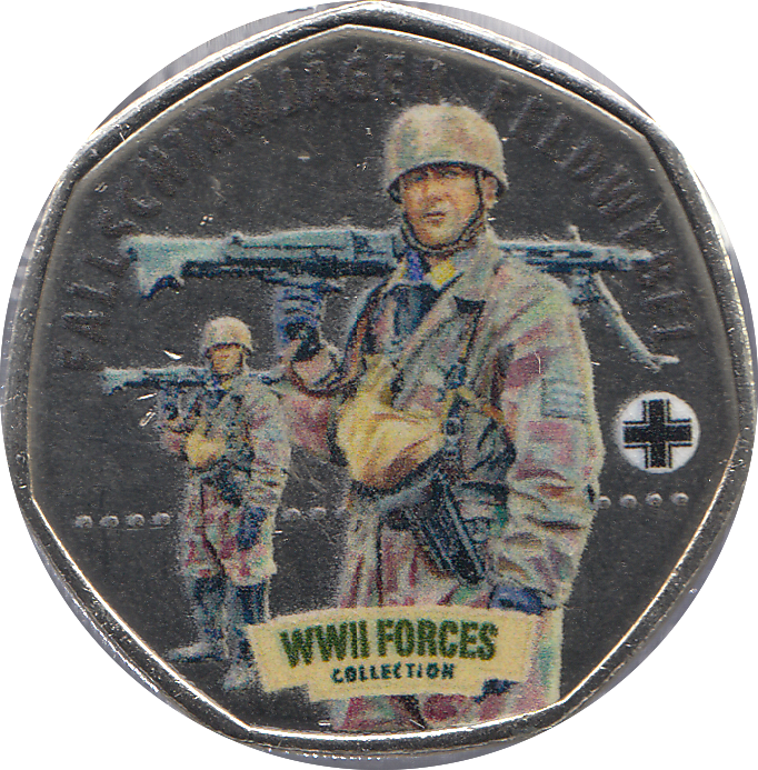 2017 50 P SHAPED FALLSCHIRMJAGER FELDWEBEL - WORLD COINS - Cambridgeshire Coins