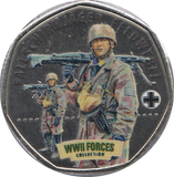 2017 50 P SHAPED FALLSCHIRMJAGER FELDWEBEL - WORLD COINS - Cambridgeshire Coins