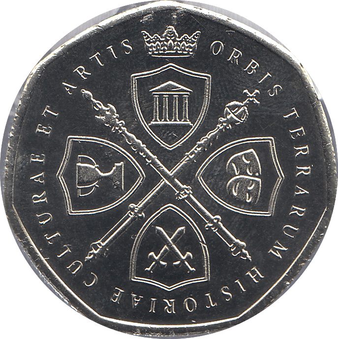 2017 50 p SHAPED MEDALLION 13TH INFANTRY BATALION PRIVATE - WORLD COINS - Cambridgeshire Coins