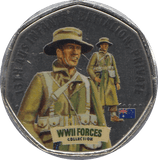 2017 50 p SHAPED MEDALLION 13TH INFANTRY BATALION PRIVATE - WORLD COINS - Cambridgeshire Coins