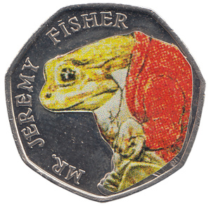 2017 50 PENCE MR JEREMY FISHER COLOURED ( BU ) - WORLD COINS - Cambridgeshire Coins