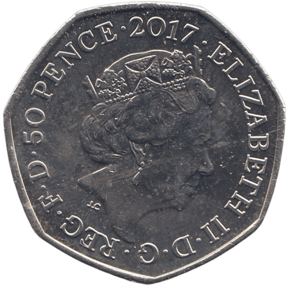 2017 50 PENCE MR JEREMY FISHER COLOURED ( BU ) - WORLD COINS - Cambridgeshire Coins