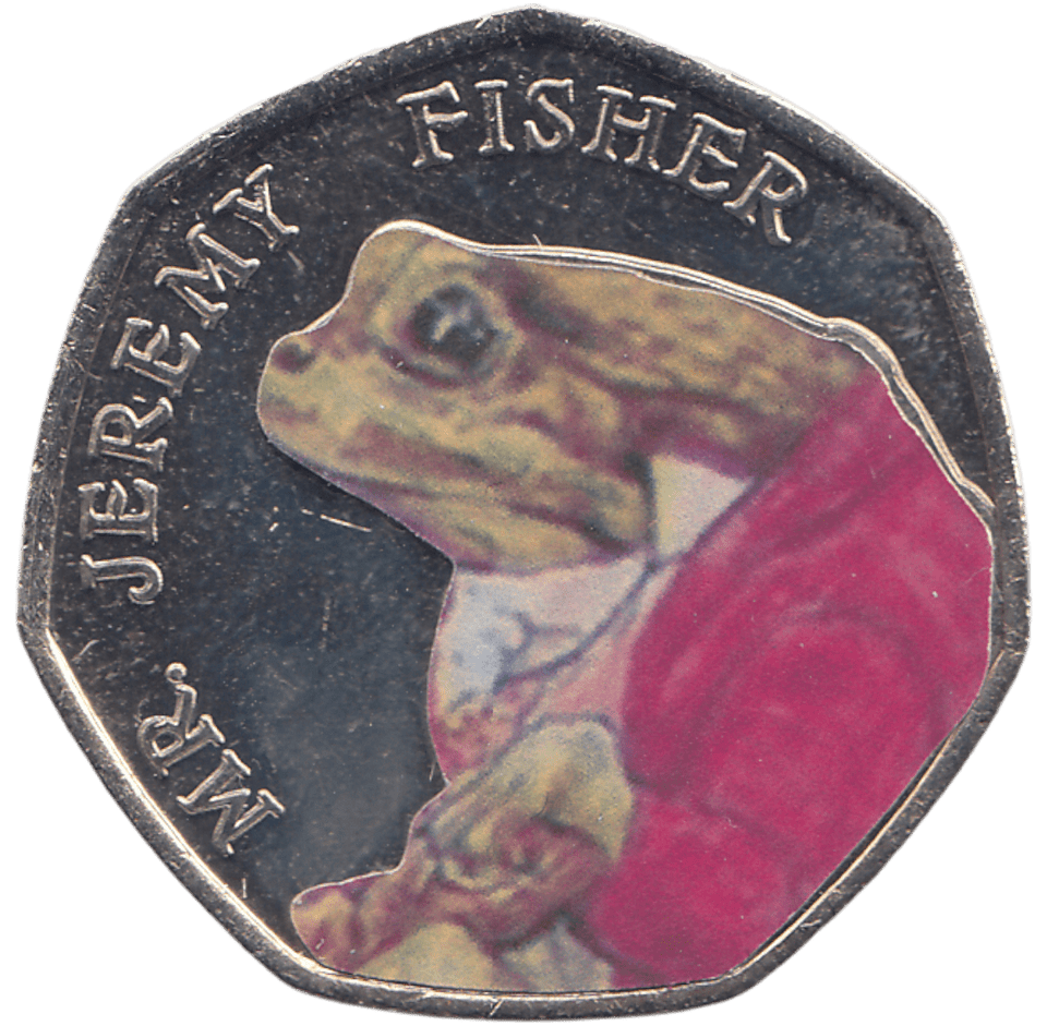 2017 50 PENCE MR JEREMY FISHER COLOURED ( BU ) - WORLD COINS - Cambridgeshire Coins