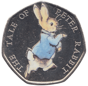 2017 50 PENCE THE TALE OF PETER RABBIT COLOURED ( BU ) - WORLD COINS - Cambridgeshire Coins
