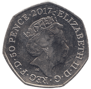 2017 50 PENCE THE TALE OF PETER RABBIT COLOURED ( BU ) - WORLD COINS - Cambridgeshire Coins