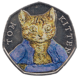 2017 50 PENCE TOM KITTEN COLOURED ( BU ) - WORLD COINS - Cambridgeshire Coins