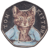 2017 50 PENCE TOM KITTEN COLOURED ( BU ) - WORLD COINS - Cambridgeshire Coins