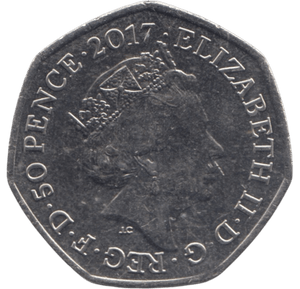 2017 50P CHRISTMAS PETER RABBIT COLOURED ( BU ) - BEATRIX POTTER 50P - Cambridgeshire Coins