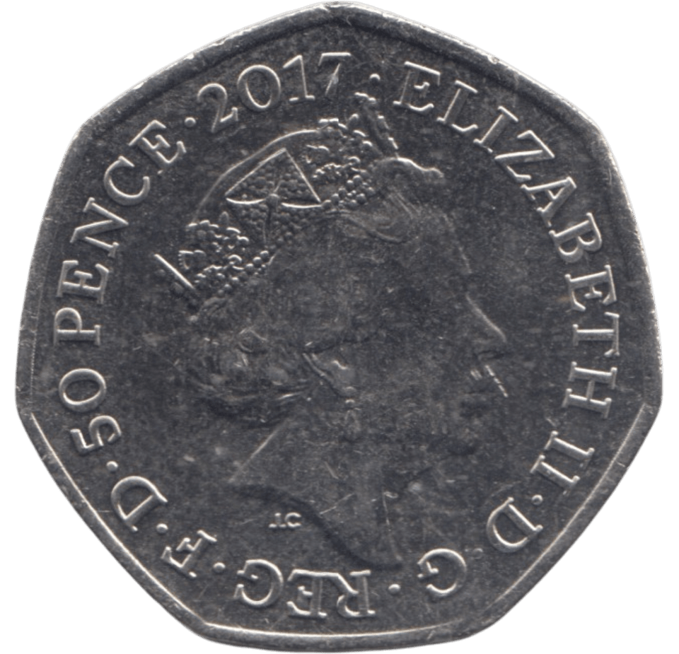 2017 50P CHRISTMAS PETER RABBIT COLOURED ( BU ) - BEATRIX POTTER 50P - Cambridgeshire Coins