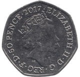 2017 50P CHRISTMAS PETER RABBIT COLOURED ( BU ) - BEATRIX POTTER 50P - Cambridgeshire Coins
