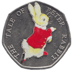 2017 50P CHRISTMAS PETER RABBIT COLOURED ( BU ) - BEATRIX POTTER 50P - Cambridgeshire Coins