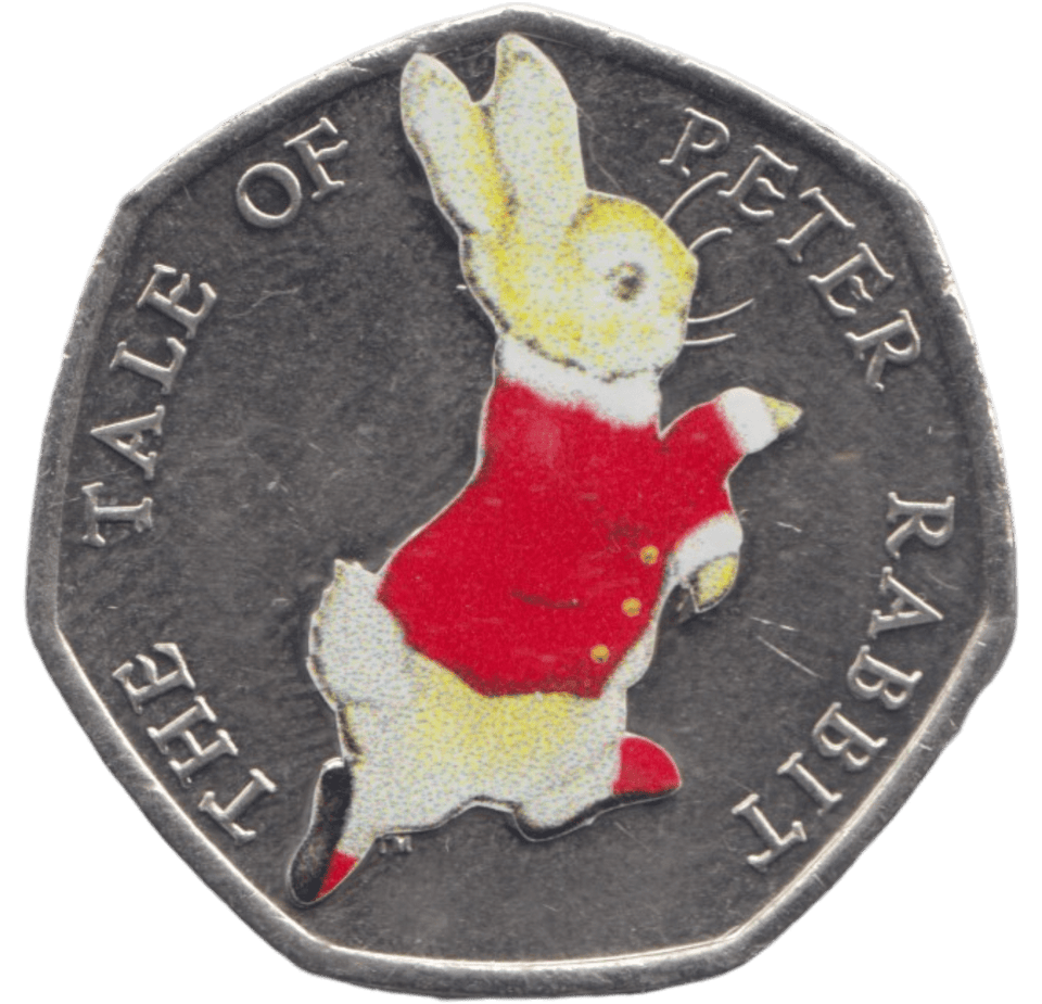 2017 50P CHRISTMAS PETER RABBIT COLOURED ( BU ) - BEATRIX POTTER 50P - Cambridgeshire Coins