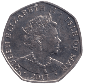 2017 50P PLATINUM WEDDING ISLE OF MAN - WORLD COINS - Cambridgeshire Coins