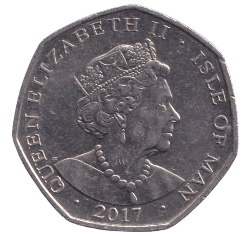2017 50P PLATINUM WEDDING ISLE OF MAN - WORLD COINS - Cambridgeshire Coins